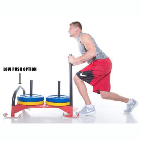 Gronk Fitness Professional Driving Power Sled Red Gronk Fitness Products Agility and Speed; jump ropes, climbing and battle ropes, ladders, sled, interval timer Sled-low-push-Gronk-Fitness_Rob_Gronkowski