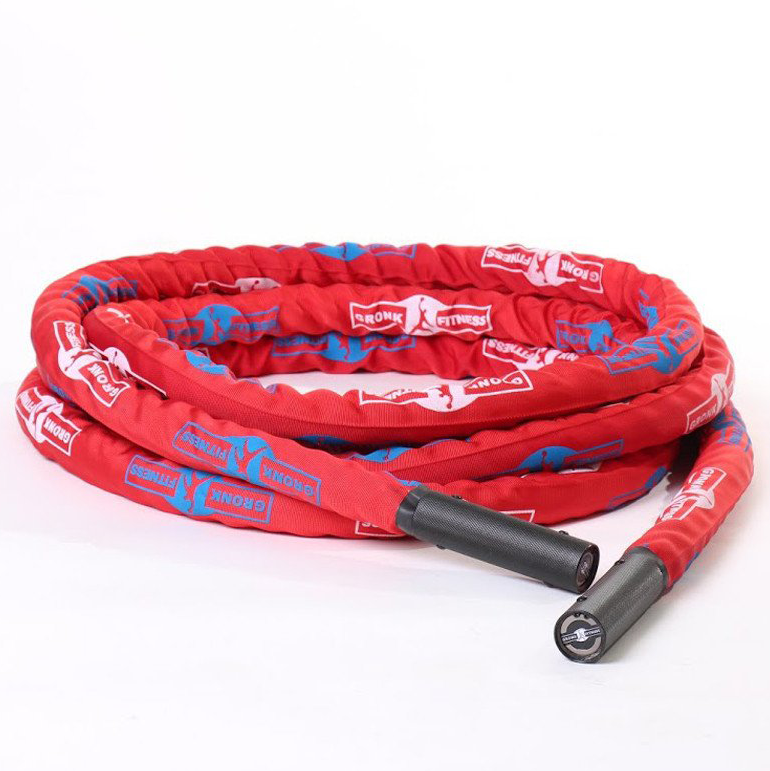 Gronk Fitness Battle Rope with Sleeve - 30' - Discontinued Gronk Fitness Products Agility and Speed; jump ropes, climbing and battle ropes, ladders, sled, interval timer gronk_fitness_30ft_battle_rope