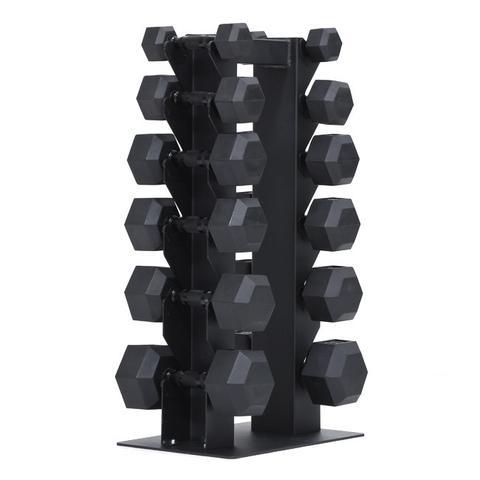 XM Fitness Vertical Dumbbell Rack - Holds 6 Pair XM Fitness Dumbell racks, power block stand, plate and bar storage, kettlebell racks, ball racks xm-dumbbell-tree-loaded_large_62bd7f4a-377d-44c4-984b-456aafae5c9b